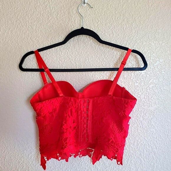 Love J Womens Bustier Red S Convertible Push Up Padded Underwire Sexy Corset - Picture 4 of 7